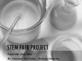 STEM Fair Project