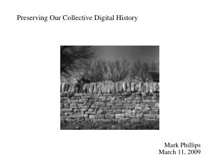 Preserving Our Collective Digital History