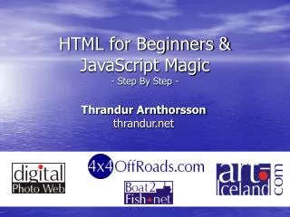 HTML for Beginners &amp; JavaScript Magic - Step By Step -