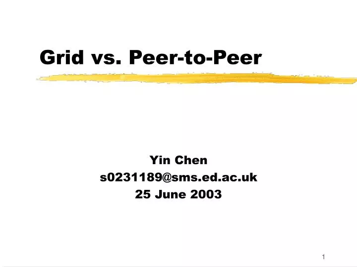 grid vs peer to peer