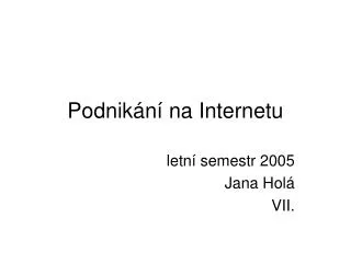 podnik n na internetu