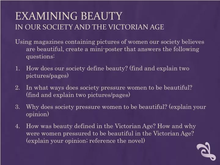 examining beauty in our society and the victorian age