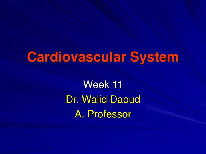 cardiovascular system