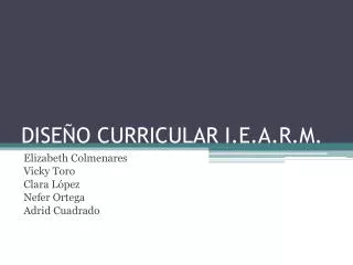 dise o curricular i e a r m