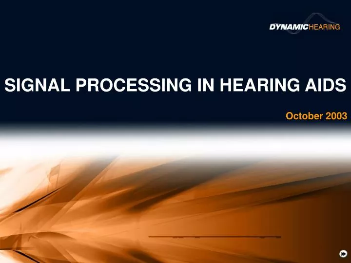 signal processing in hearing aids