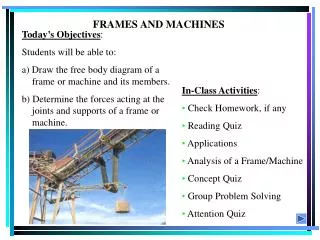 FRAMES AND MACHINES