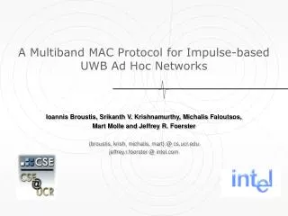 A Multiband MAC Protocol for Impulse-based UWB Ad Hoc Networks