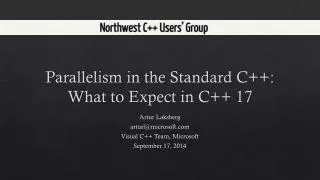 Parallelism in the Standard C++: What to Expect in C++ 17