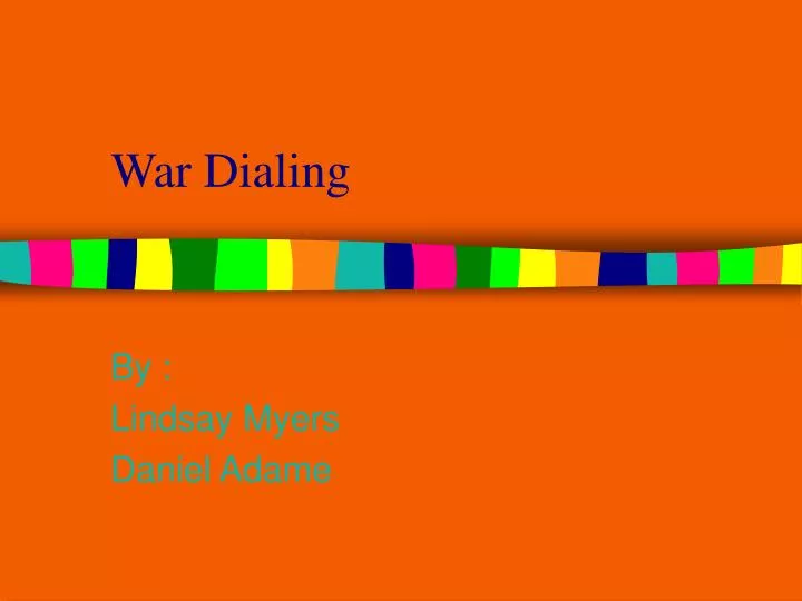 war dialing