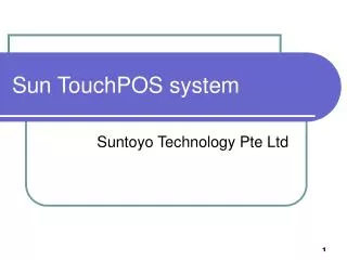 Sun TouchPOS system