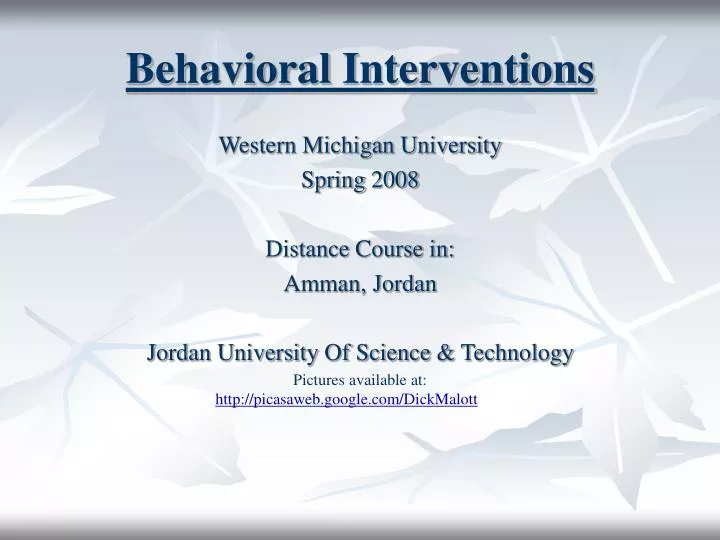 behavioral interventions