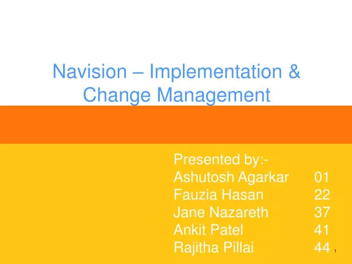 navision implementation change management