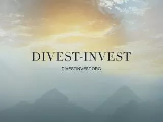 DIVESTINVEST.ORG