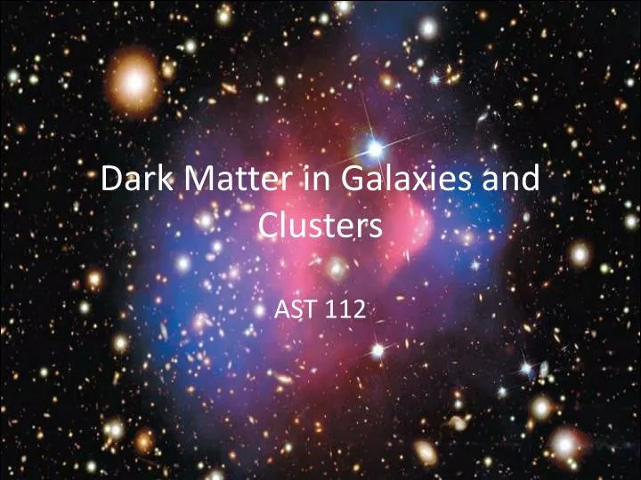 dark matter in galaxies and clusters