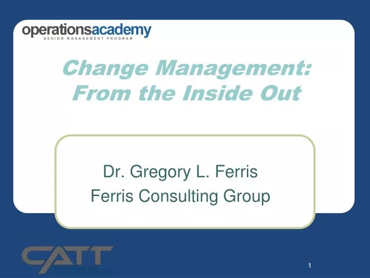 change management from the inside out