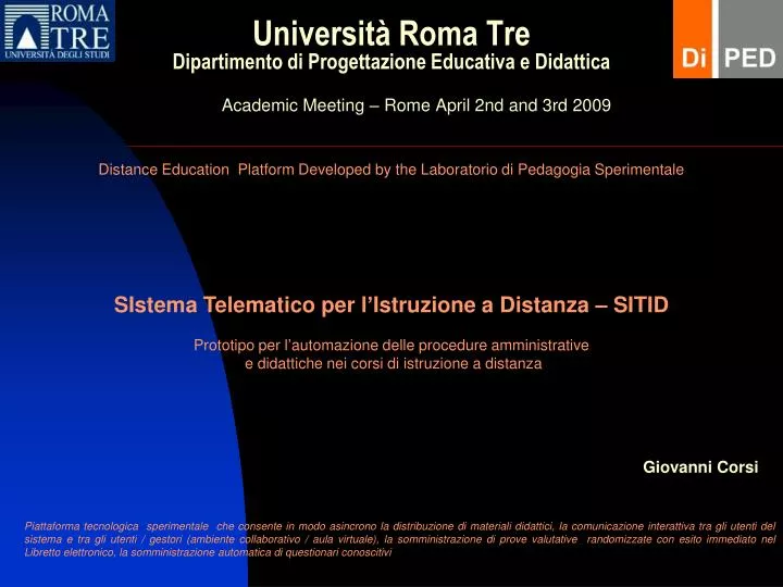 universit roma tre dipartimento di progettazione educativa e didattica