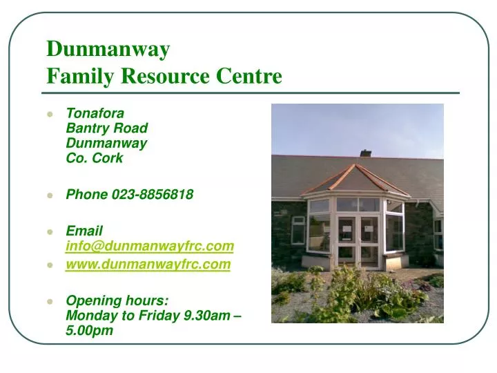 dunmanway family resource centre