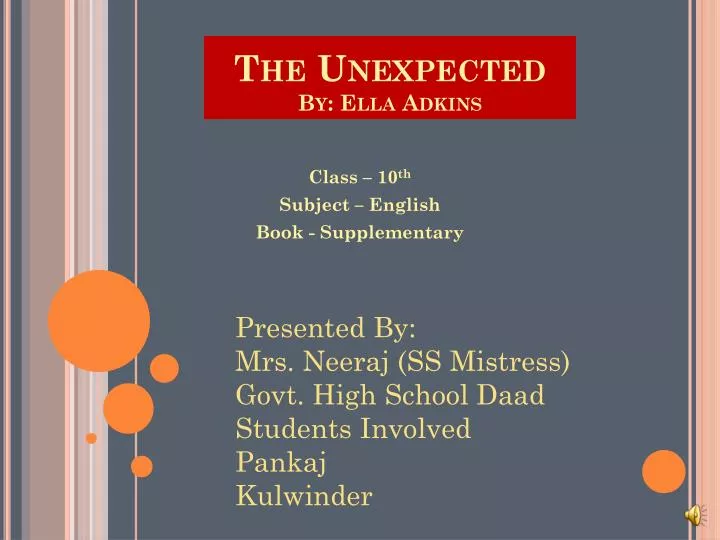 the unexpected by ella adkins
