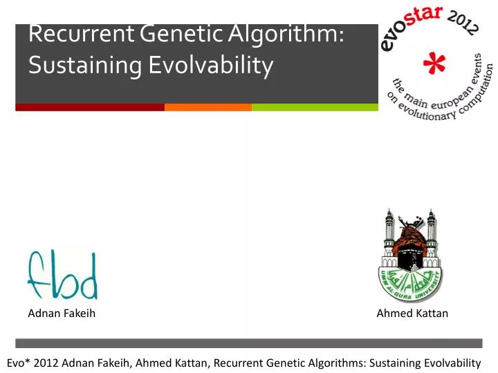 recurrent genetic algorithm sustaining evolvability