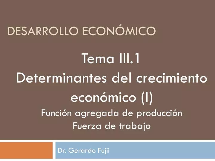 desarrollo econ mico