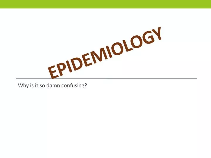 epidemiology