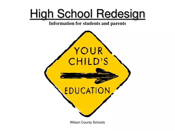 high school redesign information for students and parents