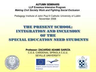 AUTUMN SEMINARS LLP Erasmus Intensive Program