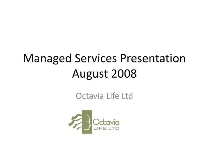 managed services presentation august 2008