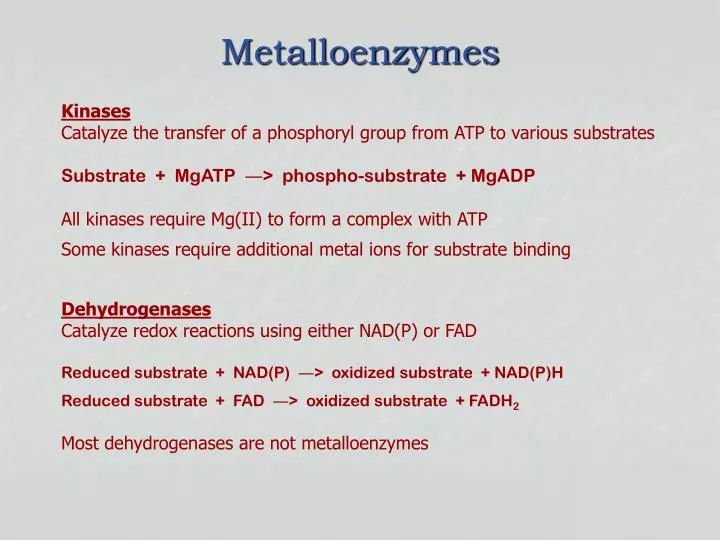 metalloenzymes