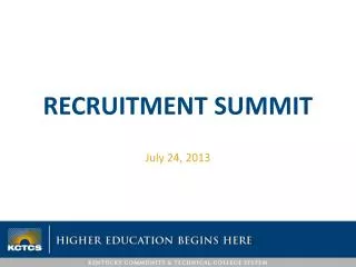 Recruitment summit