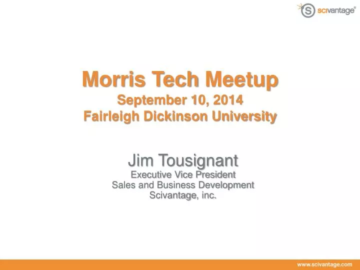 morris tech meetup september 10 2014 fairleigh dickinson university