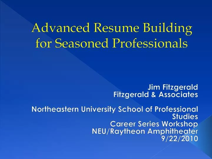 advanced resume building for seasoned professionals