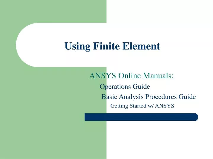 using finite element