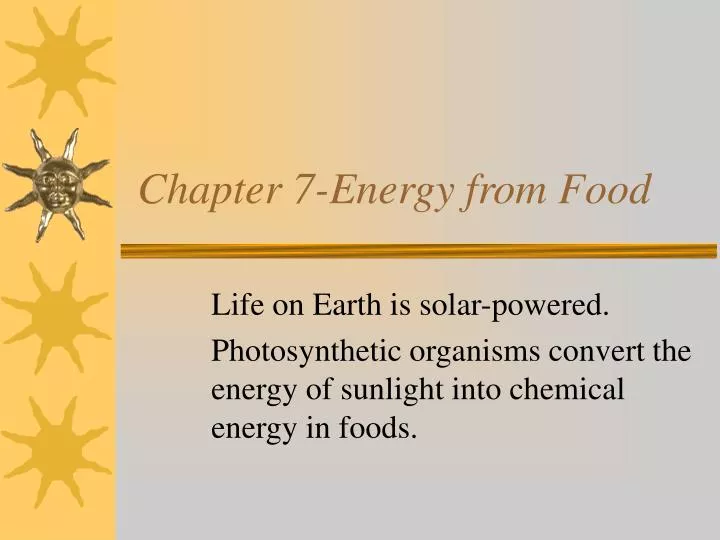 chapter 7 energy from food
