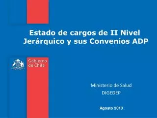 Estado de cargos de II Nivel Jerárquico y sus Convenios ADP