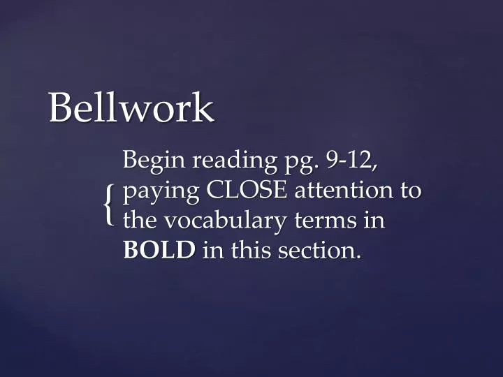 bellwork