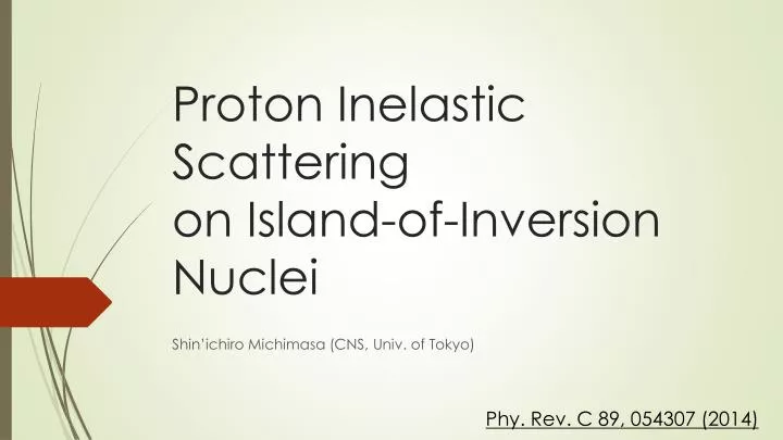 proton inelastic scattering on island of inversion nuclei