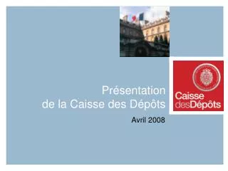 pr sentation de la caisse des d p ts