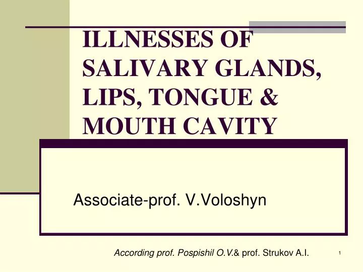 illnesses of salivary glands lips tongue mouth cavity