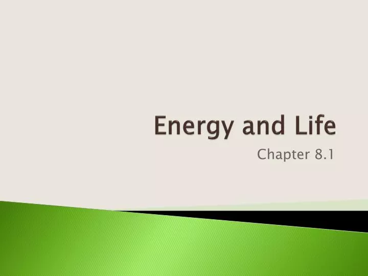 energy and life