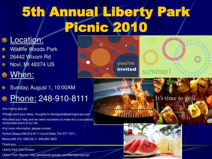 5th annual liberty park picnic 2010