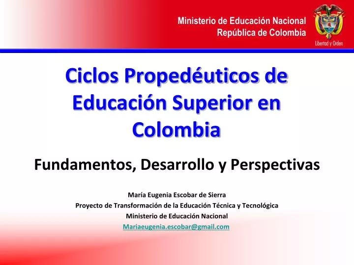 ciclos proped uticos de educaci n superior en colombia