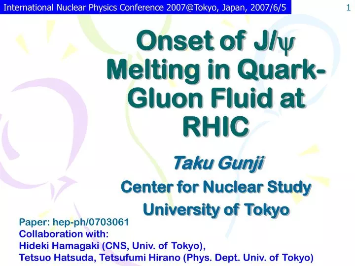 onset of j y melting in quark gluon fluid at rhic