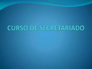 curso de secretariado