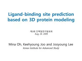 Ligand-binding site prediction based on 3D protein modeling