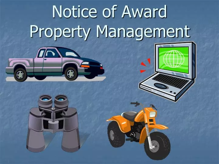 notice of award property management