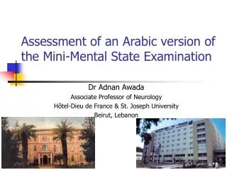 Assessment of an Arabic version of the Mini-Mental State Examination