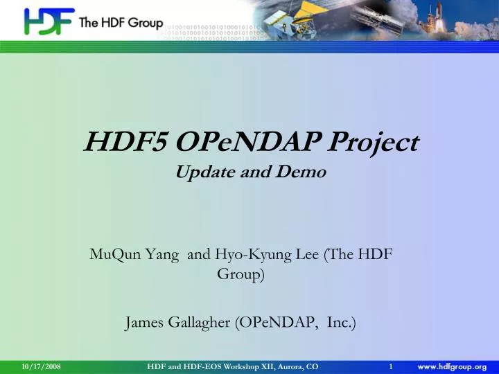 hdf5 opendap project update and demo