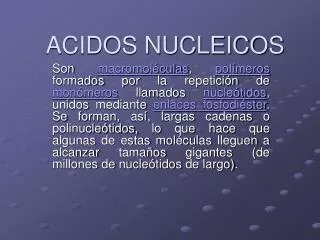 acidos nucleicos