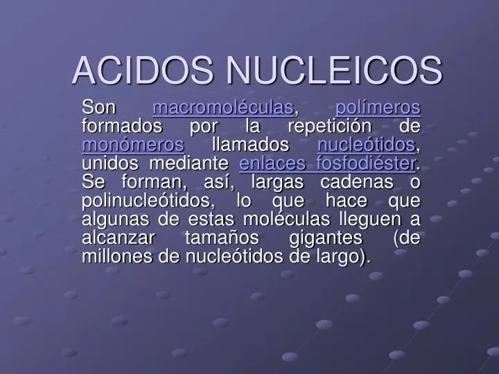 acidos nucleicos